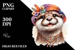 Vibrant Funny Cute Otter Portrait Product Image 2