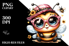 Energetic Baby Bee PNG Product Image 2