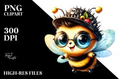 Energetic Baby Bee PNG Product Image 2