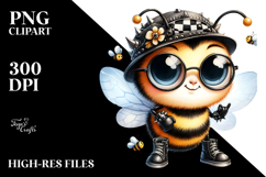 Energetic Baby Bee PNG Product Image 2