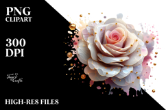 Rose Watercolor Splash PNG Product Image 2