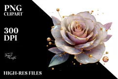 Rose Watercolor Splash PNG Product Image 2