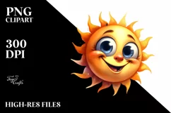 Funny Sun Portrait, High-Res PNG Product Image 3