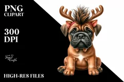 Bullmastiff with Crazy Haircut, PNG Product Image 3
