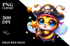 Vibrant Crazy Cute Baby Bee PNG Product Image 2