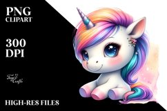 Cool Baby Unicorn Haircut Clipart Product Image 1