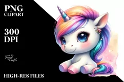 Cool Baby Unicorn Haircut Clipart Product Image 1