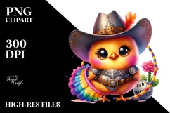Baby Chicken in Cowboy Hat PNG Product Image 2
