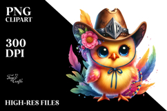 Vibrant Crazy Cute Baby Chicken PNG Product Image 2