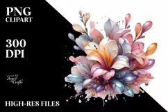 Pastel Freesia Art, Transparent PNG Product Image 1