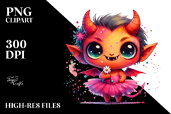 Funny Chibi-Style Demon, PNG Product Image 2