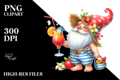 Cute Gnome Cocktail Summer PNG Product Image 1