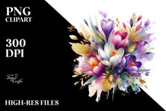 Colorfull Crocus Splash | Sublimation Clipart Product Image 3