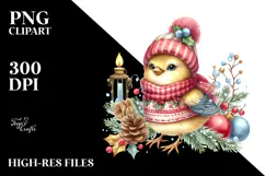 Watercolor Baby Bird for Christmas Product Image 2