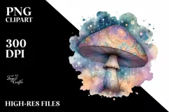 Pastel Mystical Mushroom, Transparent PNG Product Image 3