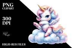 Dancing Baby Unicorn | Sublimation | Clipart Product Image 1