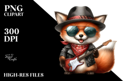 Rockstar Fox with Sunglasses PNG Product Image 2