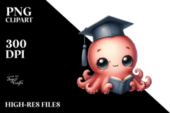 Cute Baby Octopus with Graduation Cap Product Image 2