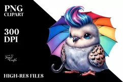 Baby Dove with Cool Haircut PNG Product Image 3