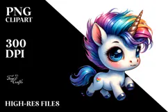 Cute Dancing Baby Unicorn PNG Product Image 2