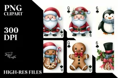 Watercolor Cute Playing Cards PNG Product Image 1