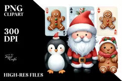 Watercolor Cute Playing Cards PNG Product Image 1