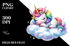 Colorful Baby Unicorn on Cloud Product Image 2