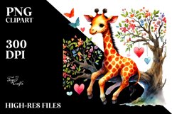 Giraffe Sitting on Tree PNG Product Image 2