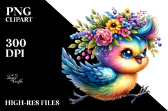 Excited Bird Run, Transparent PNG Product Image 2