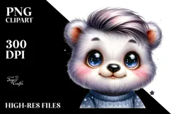 Energetic Baby Bear, High-Res PNG Product Image 2