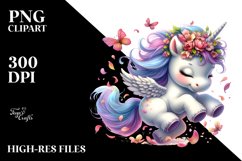 Tumbling Baby Unicorn | Sublimation | Clipart Product Image 1