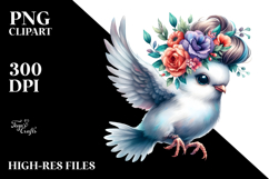 Agressive Dove Jump, Transparent PNG Product Image 2