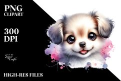 Colorful Babydog Iris Watercolor Splash | Sublimation Product Image 3