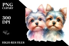 Cute Pastel Yorkshire Terrier Clipart Product Image 3