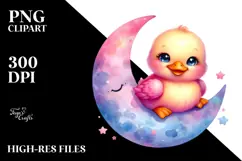 Smiling Cute Baby Duck PNG Product Image 2