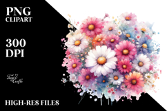 Vibrant Washed Daisy | Sublimation | Clipart Product Image 2