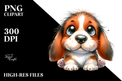 Watercolor Baby Basset Hound, Transparent PNG Product Image 2
