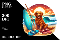 Chesapeake Bay Retriever in Sand | Sublimation | Clipart Product Image 2