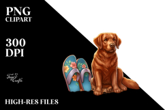 Chesapeake Bay Retriever in Sand | Sublimation | Clipart Product Image 2