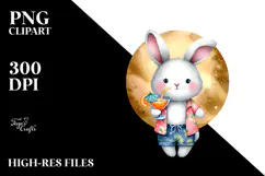 Funky Bunny with Cocktail, High-Res PNG Product Image 2