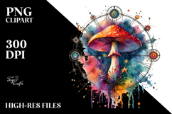 Magical Celestial Mushroom Tarot PNG Product Image 2