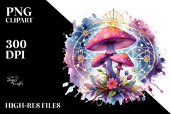 Magical Celestial Mushroom Tarot PNG Product Image 2