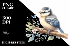 Cute Baby Bird Watercolor PNG Product Image 3