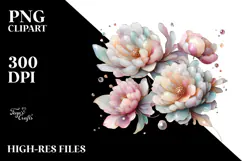 Glossy Peonies made of PNG Product Image 2