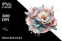 Glossy Peonies made of PNG Product Image 2