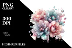 Glossy Peonies made of PNG Product Image 2