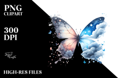 Cute Butterfly made of butterfly silhouettes PNG Product Image 2