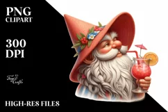 Detailed Gnome Beach Wear | Sublimation Clipart Product Image 1