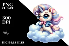 Cute Baby Unicorn Posing as a Dancer | Clipart Product Image 3
