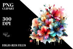 Colorful Rhododendron with Golden Insertions, PNG Product Image 2